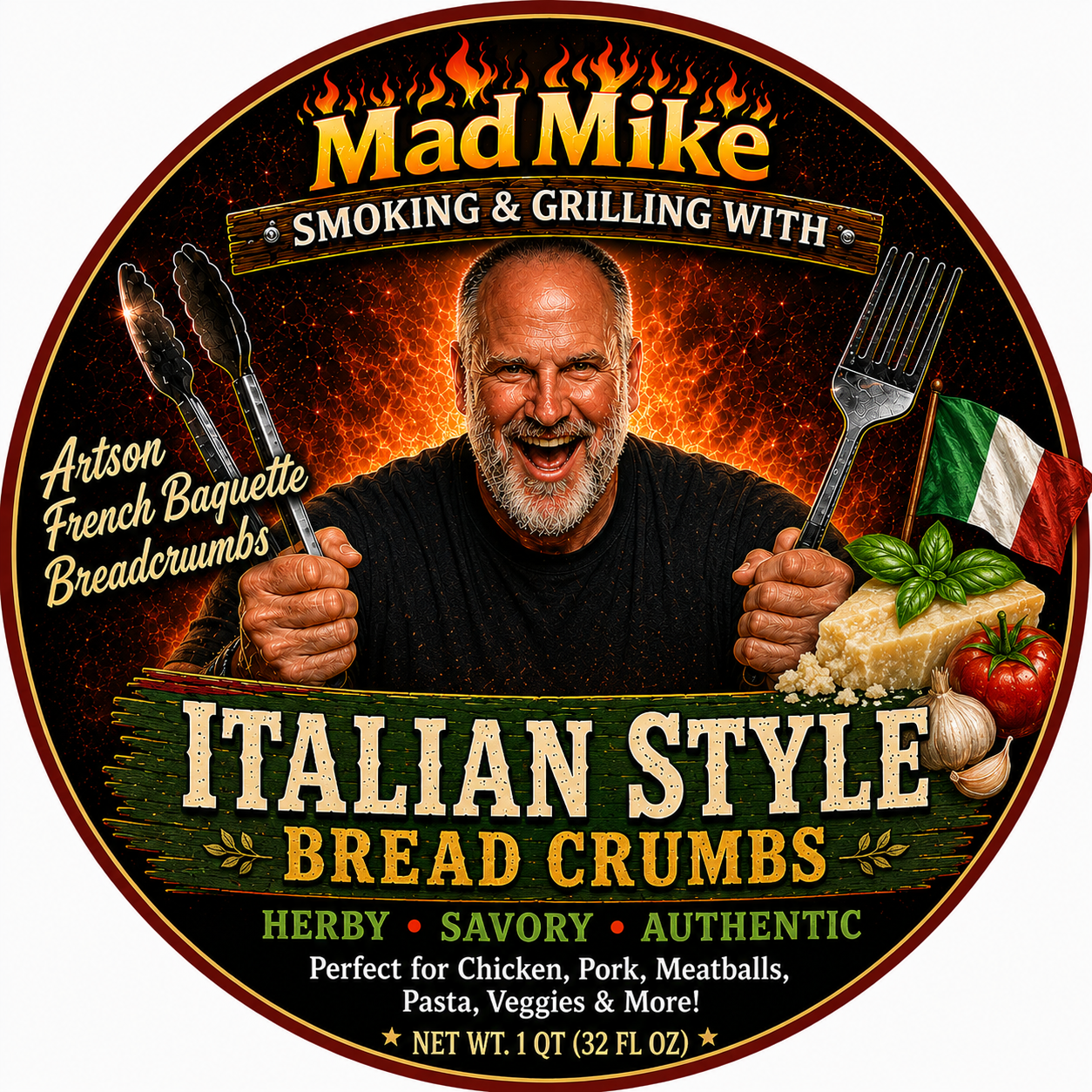 Italian Style Artisan French Baguette Breadcrumbs